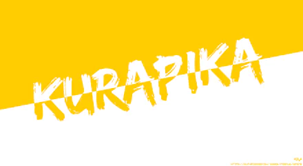 Bold yellow and white 4K Ultra HD desktop wallpaper featuring the name Kurapika from the anime Hunter × Hunter.