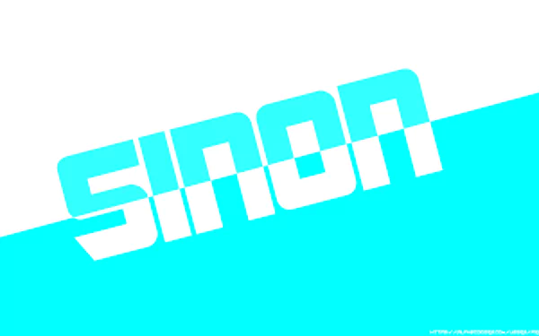 Cyan-and-white 4K Ultra HD PC wallpaper with bold stylized SINON text, referencing Shino Asada from the anime Sword Art Online.