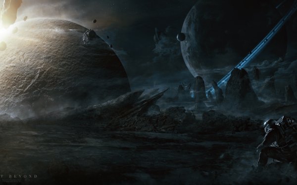 Sci Fi Landscape Planet Rise Astronaut HD Wallpaper | Background Image