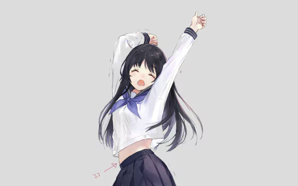 school uniform Anime Original HD Desktop Wallpaper | Background Image