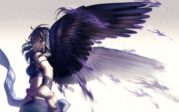 Anime Original Heterochromia Angel HD Wallpaper | Background Image