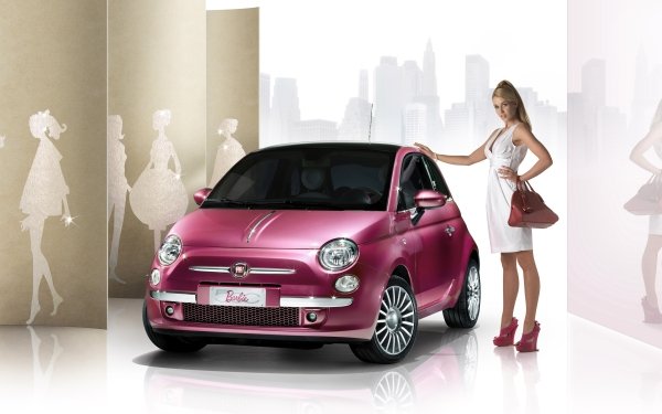 Vehicles Fiat 500 Fiat Barbie HD Wallpaper | Background Image