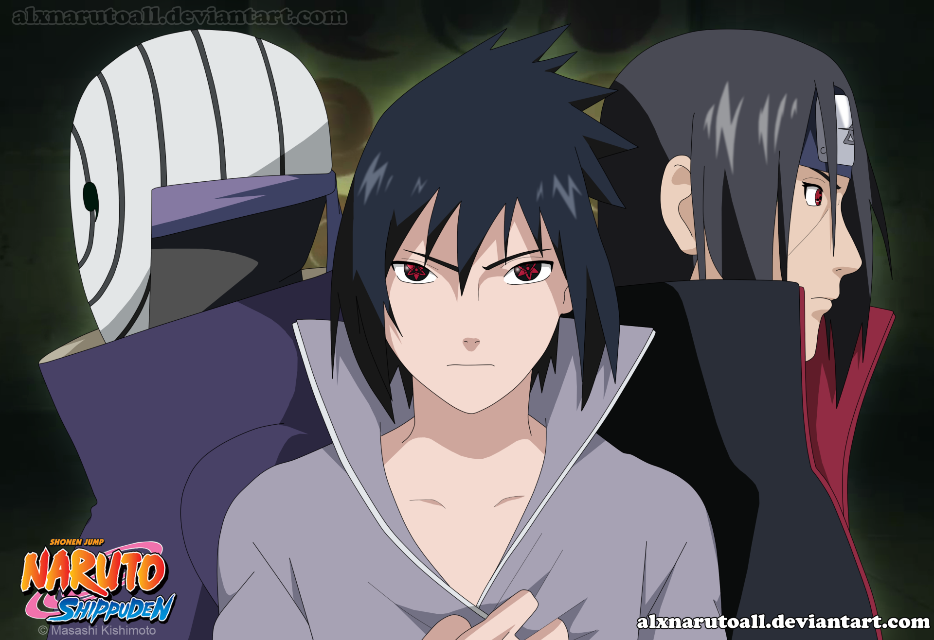 Download Obito Uchiha Itachi Uchiha Sasuke Uchiha Anime Naruto Sasuke & Itachi HD Wallpaper by alxnarutoall