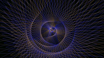  Blue and Yellow Fractal Art