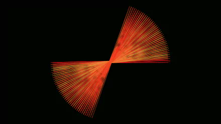  Orange and Yellow Fan Fractal Art