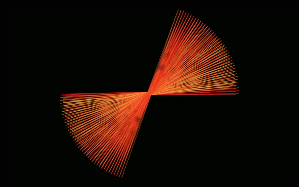 HD PC desktop wallpaper featuring an abstract orange guilloche pattern with fractal design elements on a black background.