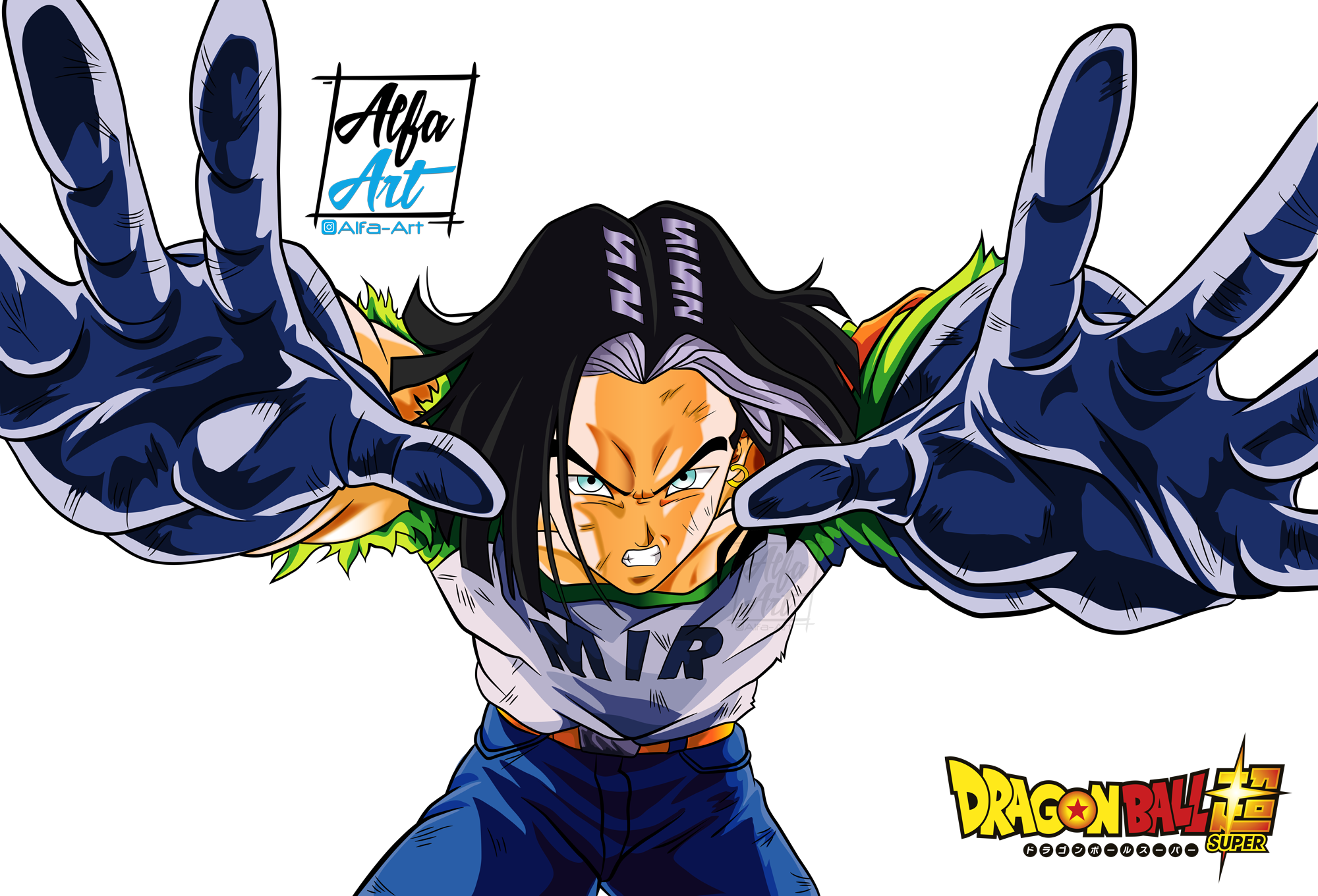 dragon ball z android 17 drawings