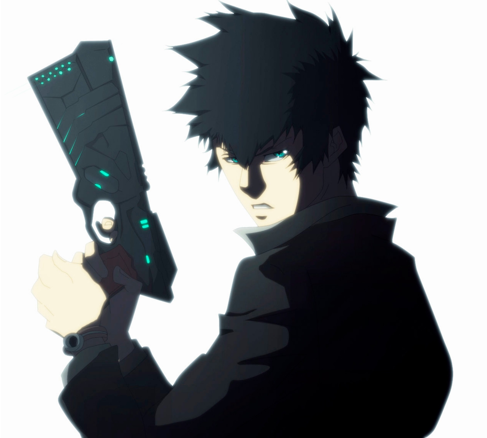kougami with his dominator by Bvinci