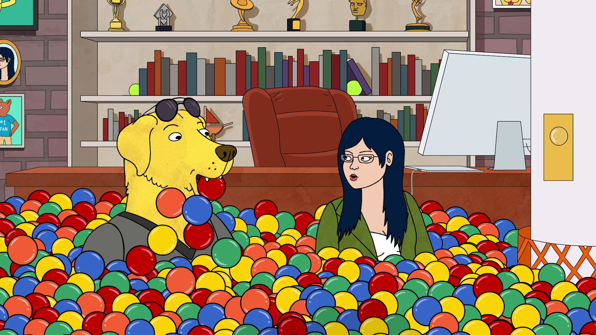 Download Mr. Peanutbutter (BoJack Horseman) Diane Nguyen TV Show BoJack Horseman HD Wallpaper