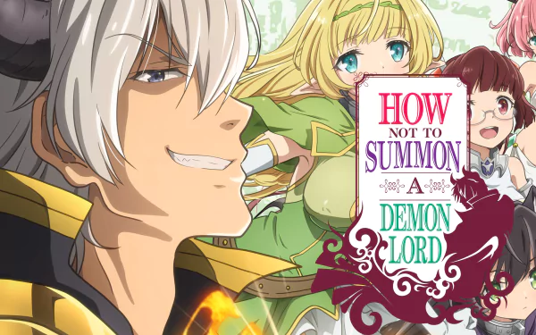 HD desktop wallpaper featuring characters from How NOT to Summon a Demon Lord anime series.