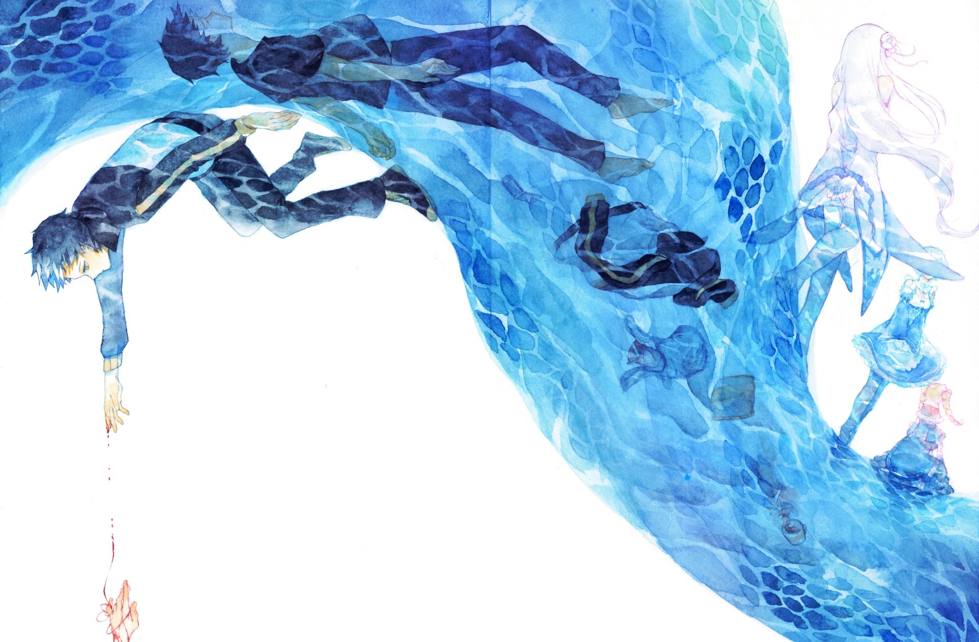 Download Emilia (Re:ZERO) Subaru Natsuki Anime Re:Zero - Starting Life In Another World 4k Ultra HD Wallpaper by かるはる