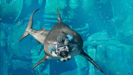 diver shark video game Last Tide HD Desktop Wallpaper | Background Image