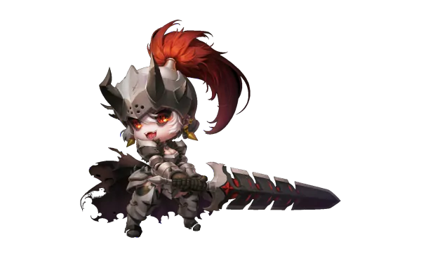 HD desktop wallpaper featuring a fierce character from MapleStory 2 wielding a large sword, set against a transparent background.