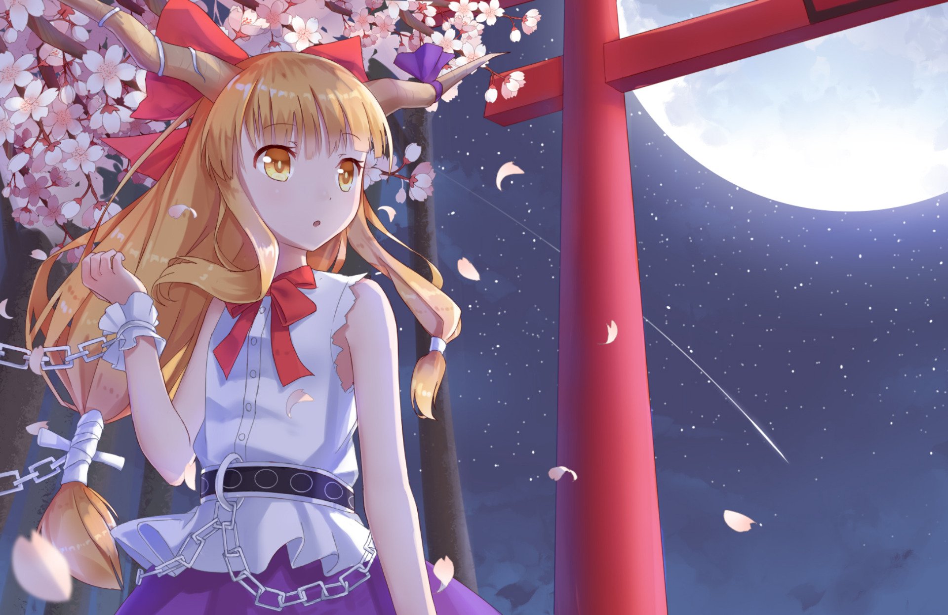 download-moon-starry-sky-suika-ibuki-anime-touhou-hd-wallpaper-by