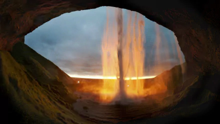 cave nature Seljalandsfoss HD Desktop Wallpaper | Background Image