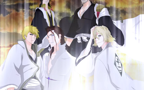Isshin Kurosaki Byakuya Kuchiki Sōsuke Aizen Kisuke Urahara Anime Bleach HD Desktop Wallpaper | Background Image