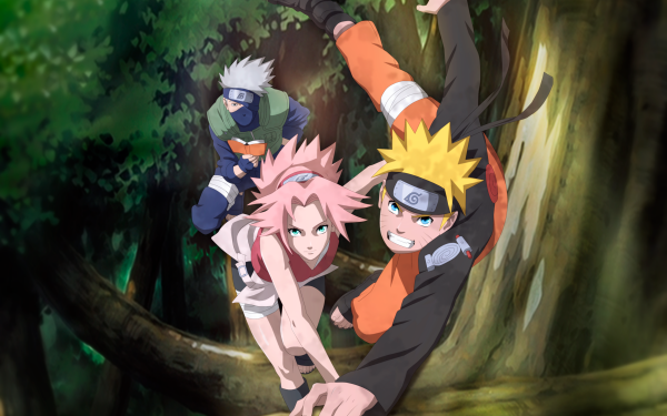 Anime Naruto Naruto Uzumaki Kakashi Hatake Sakura Haruno HD Wallpaper | Background Image