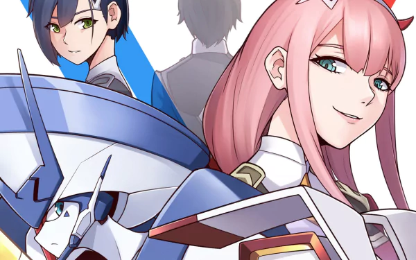 Hiro (Darling in the FranXX) Ichigo (Darling in the FranXX) Zero Two (Darling in the FranXX) Delphinium (Darling in the FranXX) Anime Darling in the FranXX HD Desktop Wallpaper | Background Image