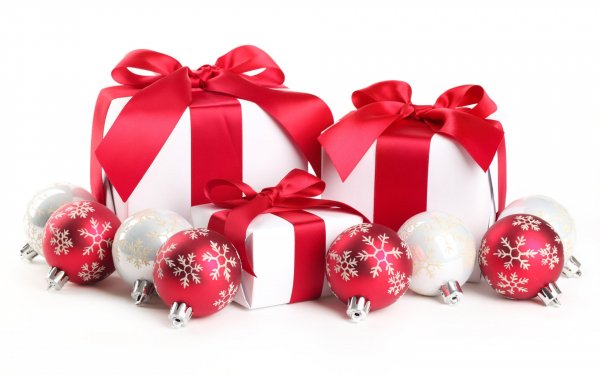 Vacances Noël Christmas Ornaments Cadeau Ribbon Fond d'écran HD | Image