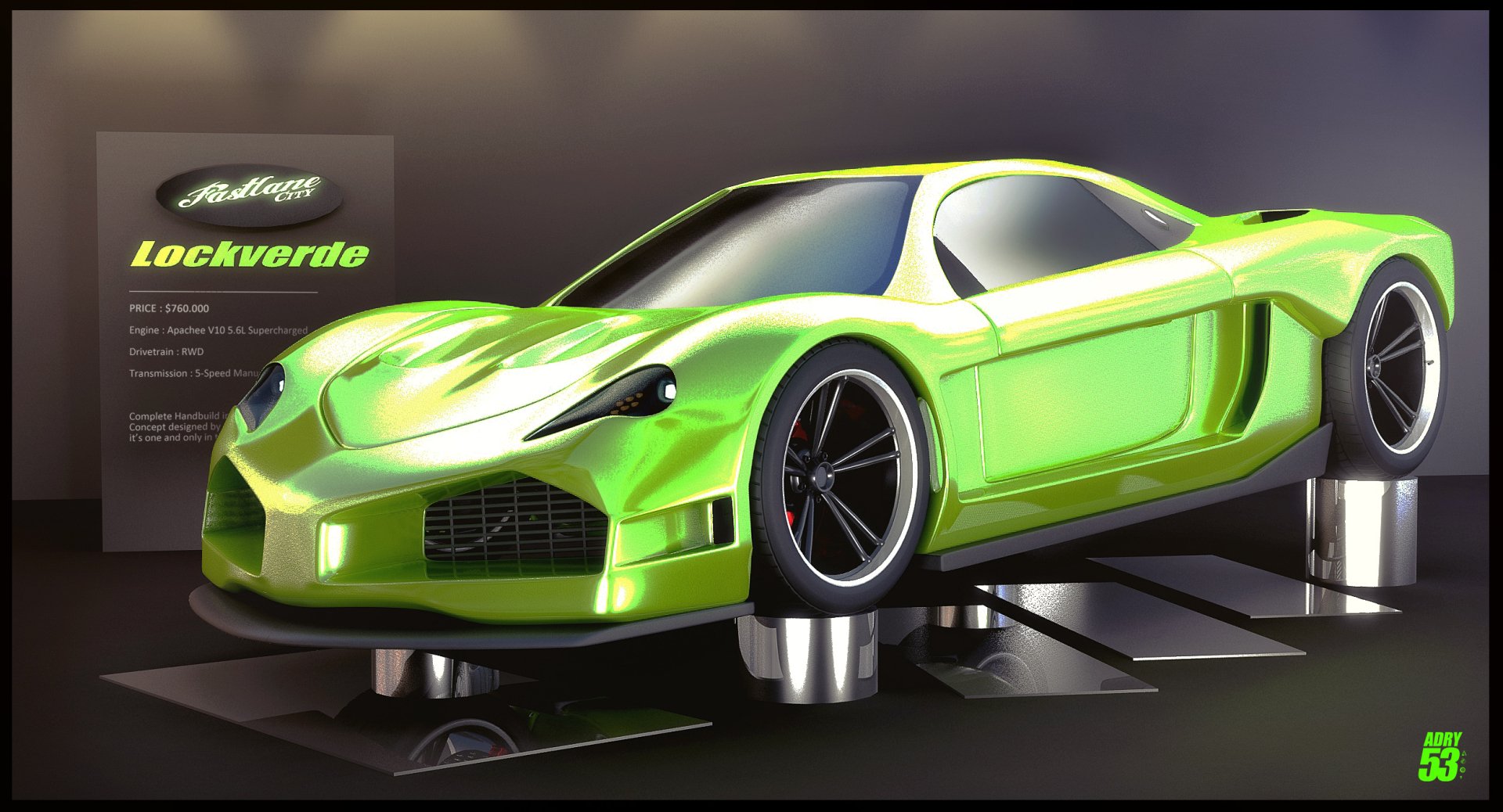 Download Green Car Vehicle Artistic HD Wallpaper by Timothy Adry Emmanuel