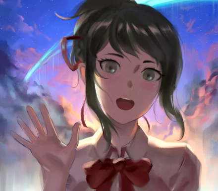 Mitsuha Miyamizu Anime Your Name. HD Desktop Wallpaper | Background Image