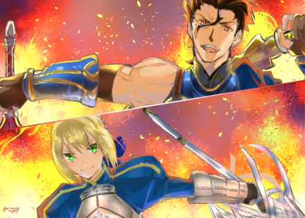 Fate/Grand Order Lancer (Fate/Zero) Diarmuid Ua Duibhne Saber (Fate Series) Anime Fate/Zero HD Desktop Wallpaper | Background Image