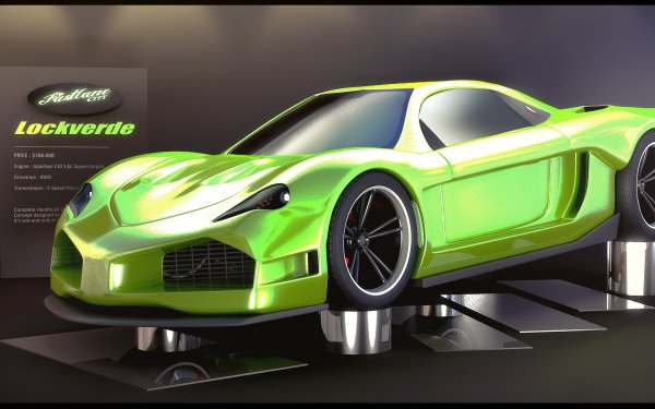 Vehicles Artistic Green Car HD Wallpaper | Background Image