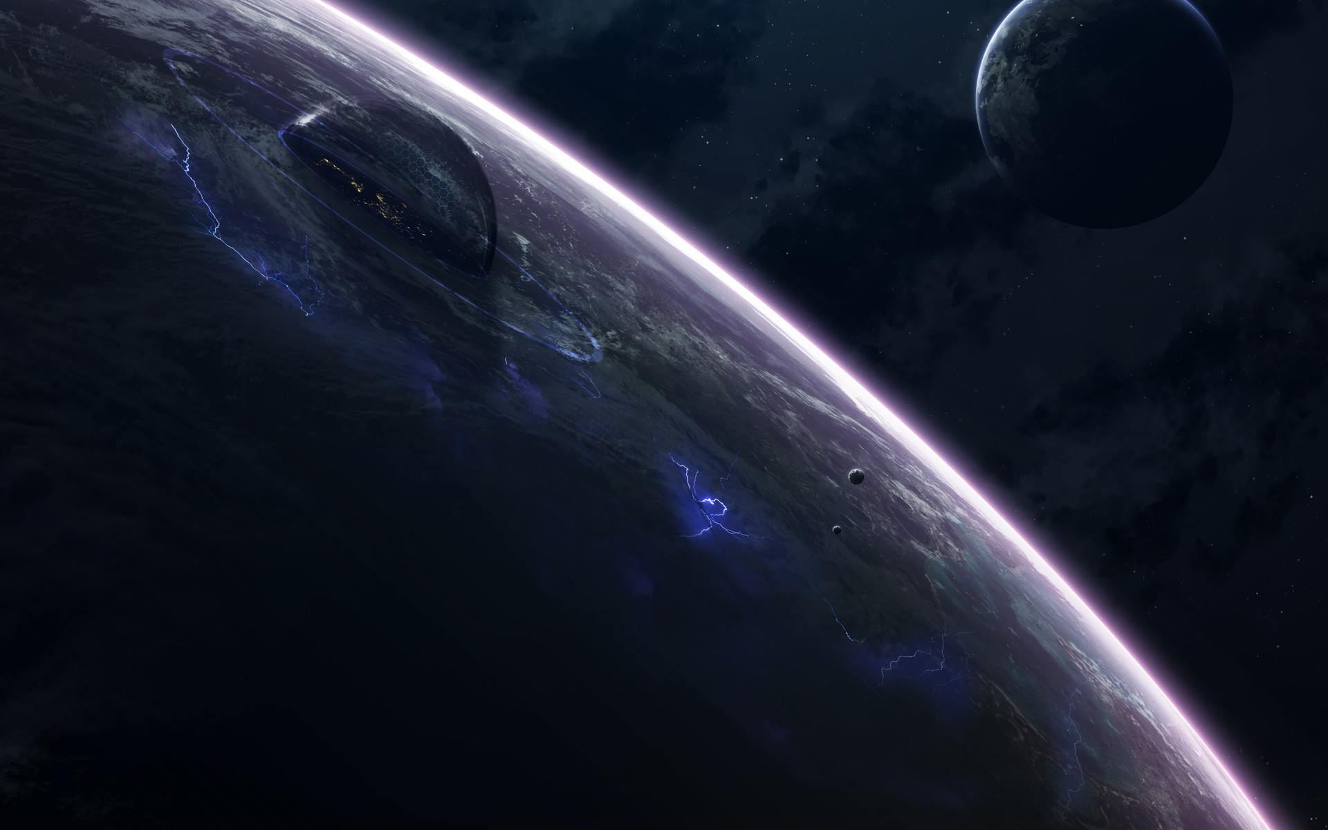 Download Sci Fi Planetscape HD Wallpaper by Vadim Sadovski