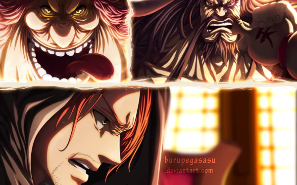 Kaido (One Piece) Shanks (One Piece) Charlotte Linlin Anime One Piece HD Desktop Wallpaper | Background Image