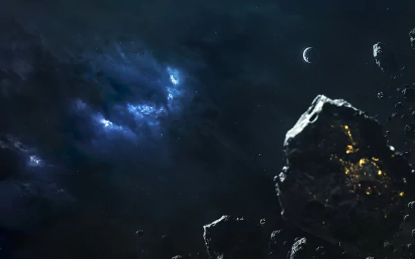 Sci Fi asteroid HD Desktop Wallpaper | Background Image