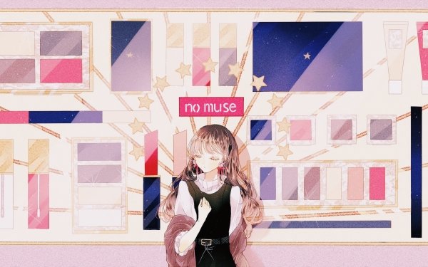 Anime Girl Long Hair Brown Hair Earrings HD Wallpaper | Background Image