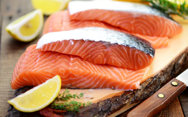 salmon food fish HD Desktop Wallpaper | Background Image