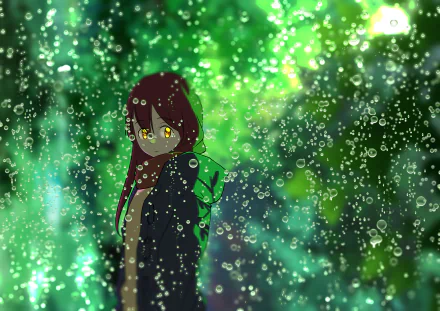 red hair yellow eyes sadness Anime Original HD Desktop Wallpaper | Background Image