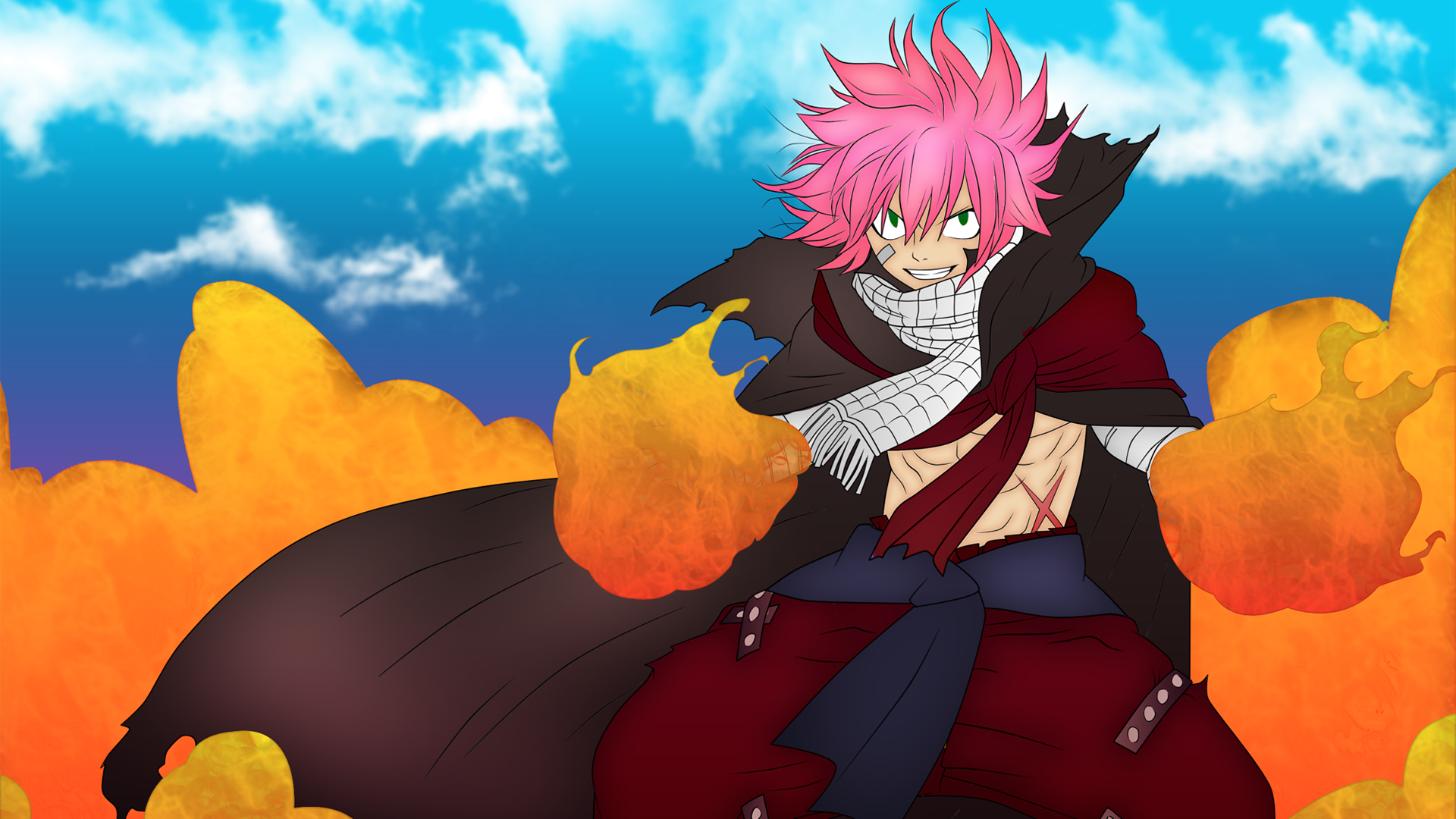 Download Natsu Dragneel Anime Fairy Tail HD Wallpaper by NG Sims 3