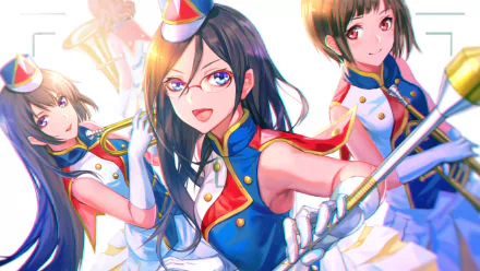 Kumiko Oumae Kaori Nakaseko Asuka Tanaka Reina Kousaka Anime Sound! Euphonium HD Desktop Wallpaper | Background Image