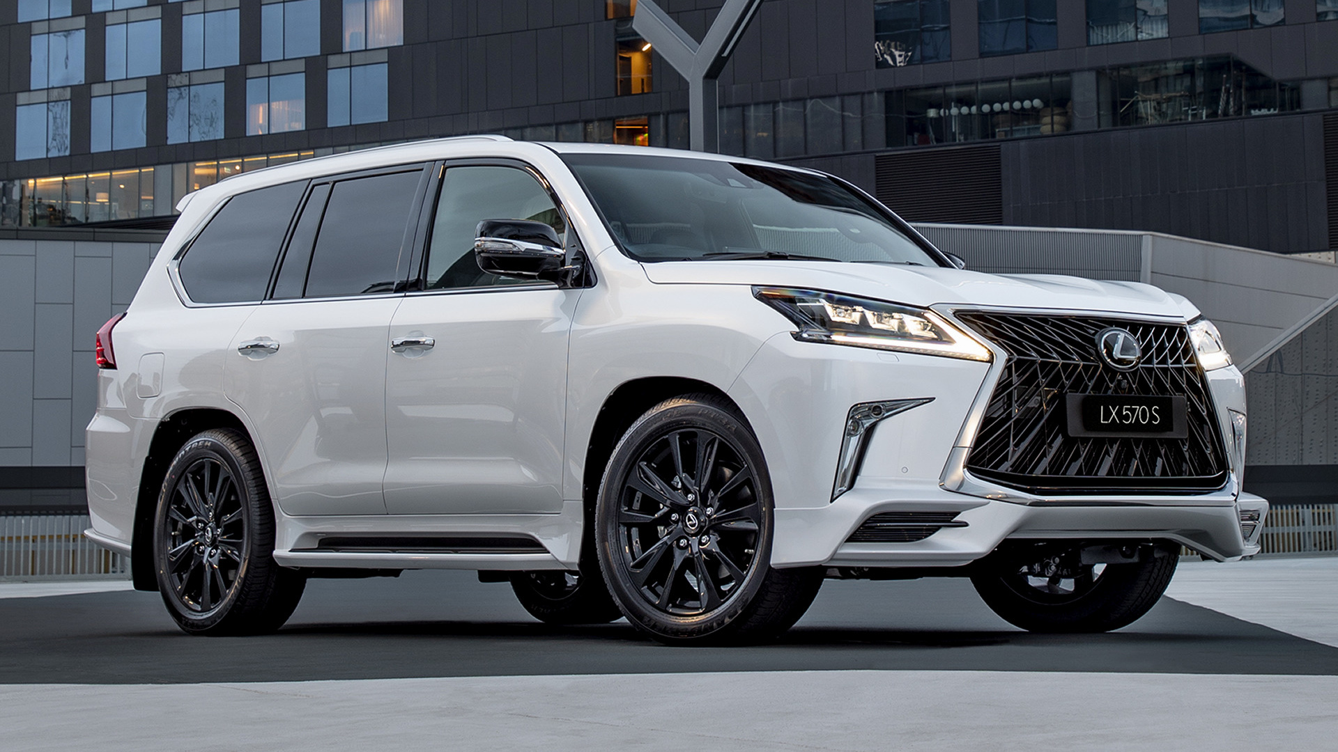 Download Car White Car SUV Fullsize Car Vehicle Lexus LX 570S HD Wallpaper