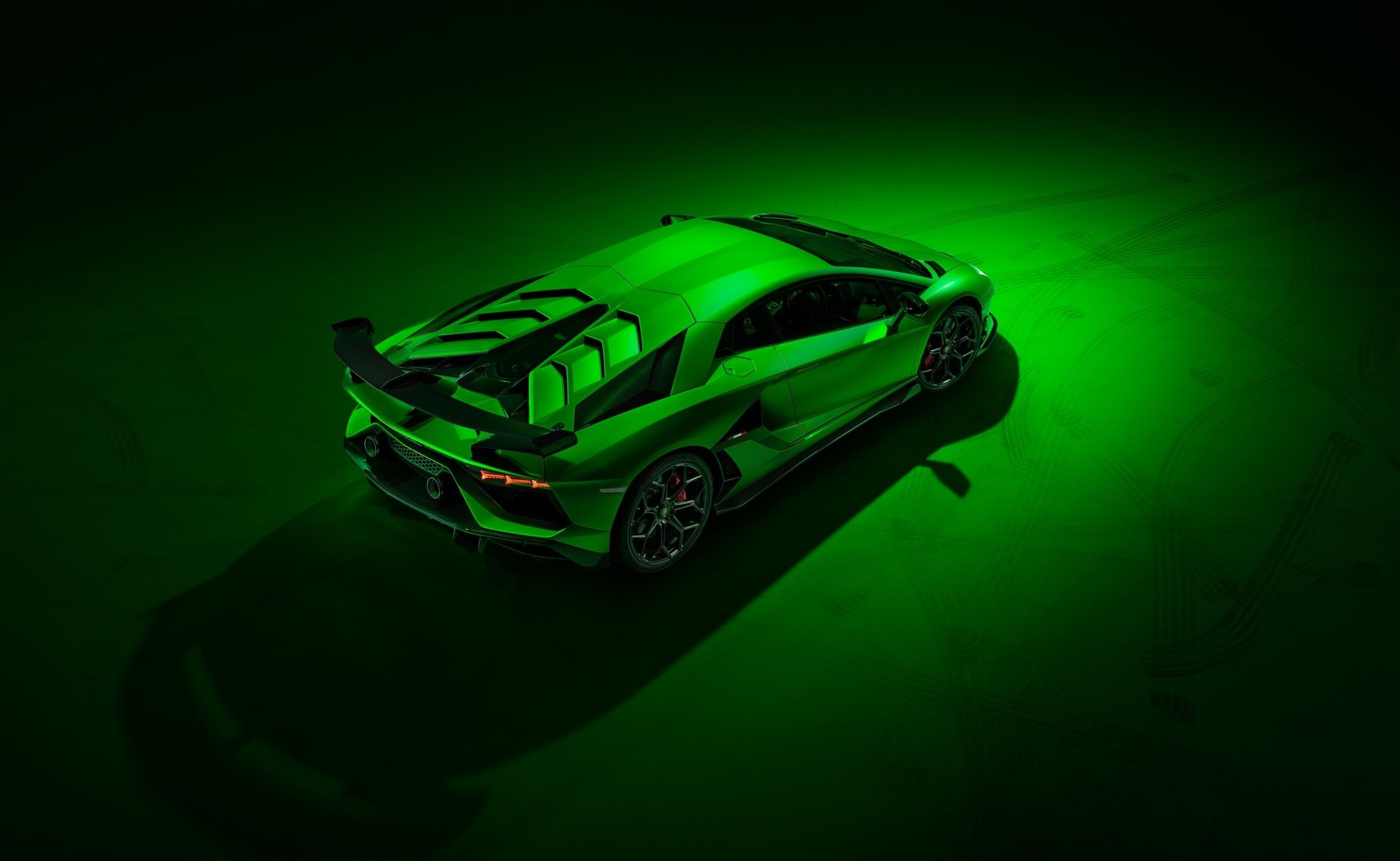 Download Supercar Green Car Car Lamborghini Lamborghini Aventador Vehicle Lamborghini Aventador SVJ HD Wallpaper