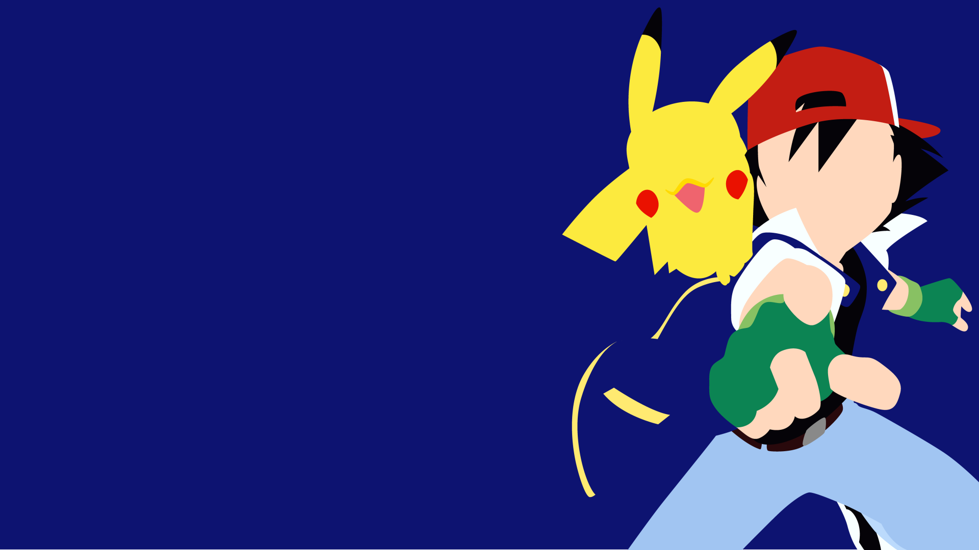 Download Minimalist Pikachu Ash Ketchum Anime Pokemon Minimalist Anime 4k Ultra HD Wallpaper by matsumayu