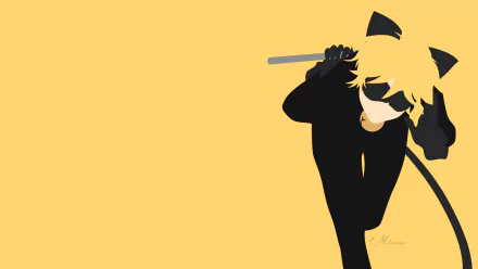 minimalist Cat Noir (Miraculous Ladybug) TV Show Miraculous Ladybug HD Desktop Wallpaper | Background Image