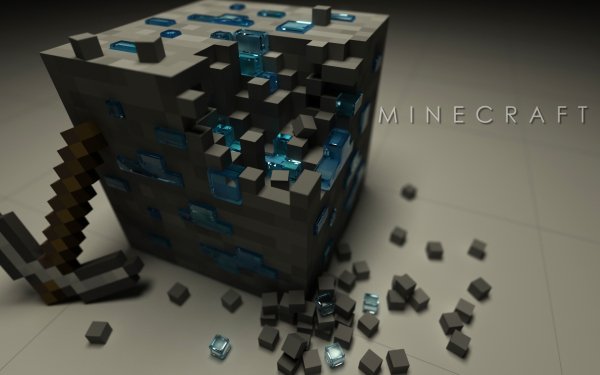 Video Game Minecraft Mojang Pickaxe Logo Ore HD Wallpaper | Background Image