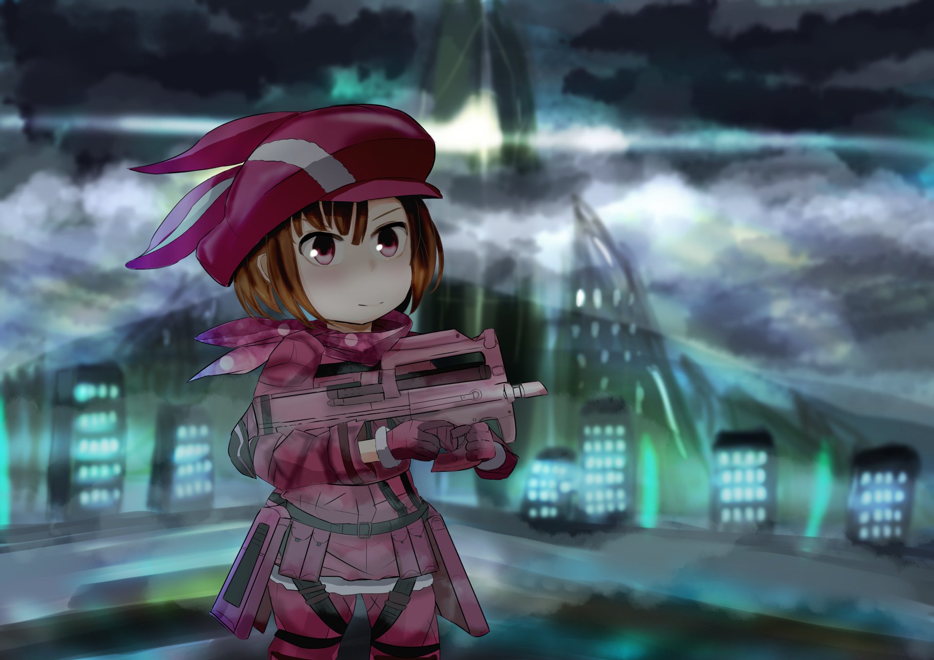 Download Karen Kohiruimaki LLENN (Sword Art Online) Anime Sword Art Online Alternative: Gun Gale Online 4k Ultra HD Wallpaper by 松戸ユウ