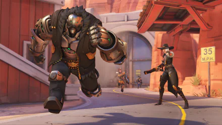 B.O.B. (Overwatch) Ashe (Overwatch) video game Overwatch HD Desktop Wallpaper | Background Image