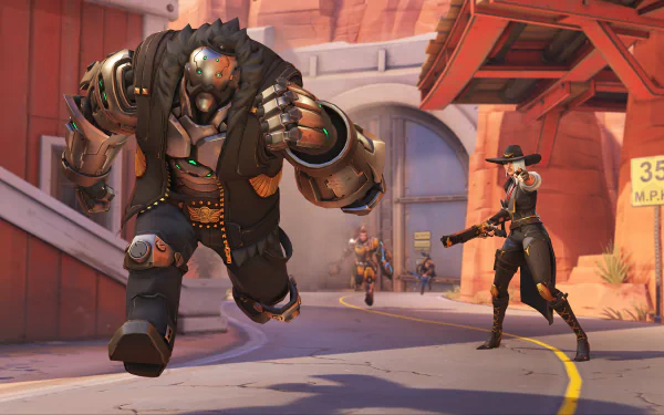 B.O.B. (Overwatch) Ashe (Overwatch) video game Overwatch HD Desktop Wallpaper | Background Image