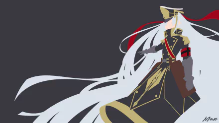 HD PC desktop wallpaper featuring Altair from the anime Re:Creators, showcasing her distinctive white hair and detailed outfit against a dark background.