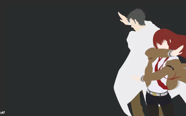 Kurisu Makise Rintaro Okabe Anime Steins;Gate HD Desktop Wallpaper | Background Image