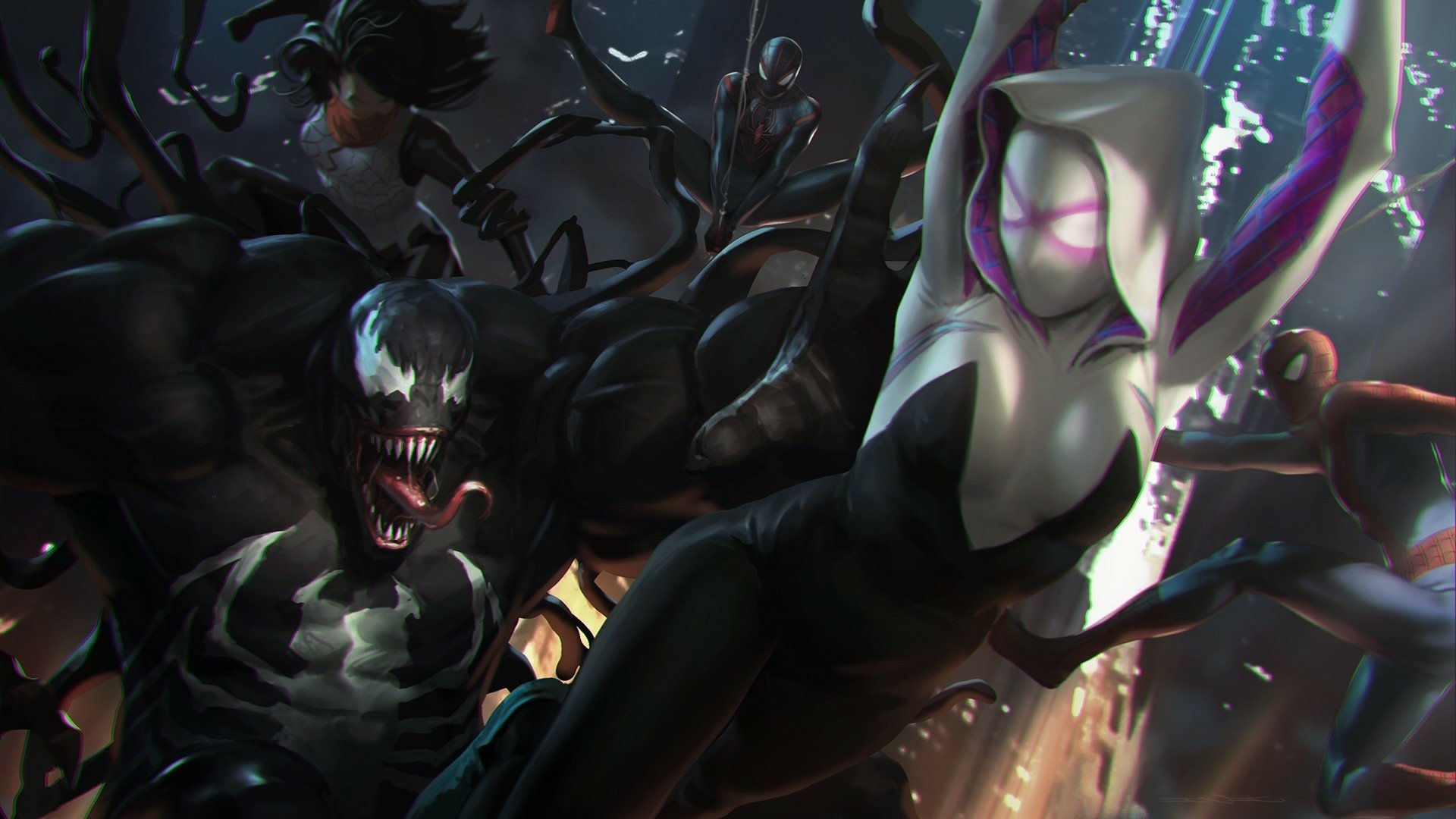 Download Venom Spider Man Comic Spider-Gwen HD Wallpaper