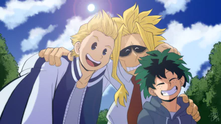 All Might Izuku Midoriya Mirio Togata Anime My Hero Academia HD Desktop Wallpaper | Background Image