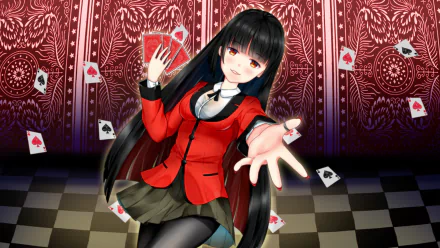 Yumeko Jabami Anime Kakegurui HD Desktop Wallpaper | Background Image