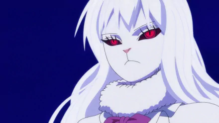 HD anime wallpaper featuring Carrot from One Piece with striking red eyes and white hair against a dark blue background.