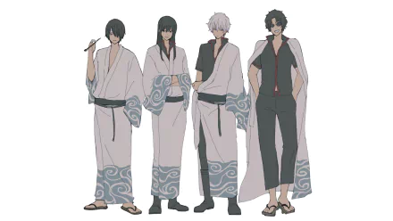 Sakamoto Tatsuma Kotaro Katsura Shinsuke Takasugi Gintoki Sakata Anime Gintama HD Desktop Wallpaper | Background Image